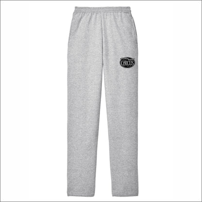 Gamma Phi Circus Port & Co Open Bottom Sweatpants with pockets