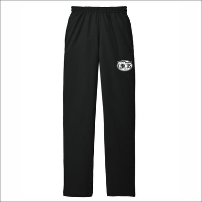 Gamma Phi Circus Port & Co Open Bottom Sweatpants with pockets