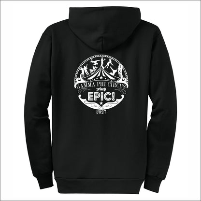 Gamma Phi Circus Full-Zip Hooded Sweatshirt