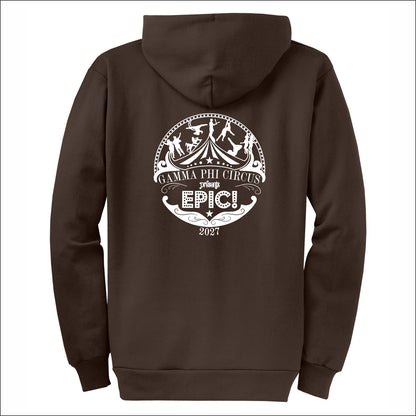Gamma Phi Circus Full-Zip Hooded Sweatshirt