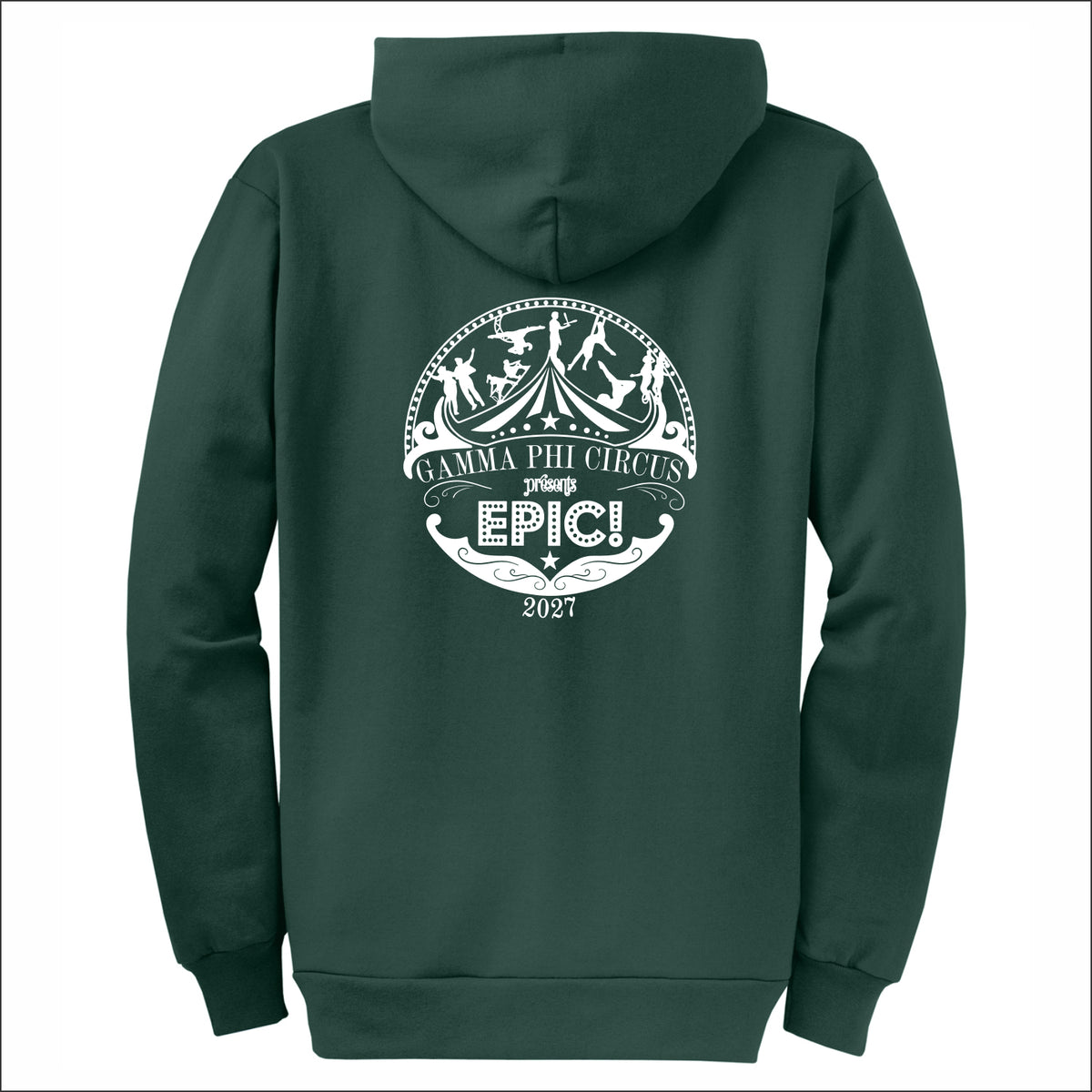 Gamma Phi Circus Full-Zip Hooded Sweatshirt