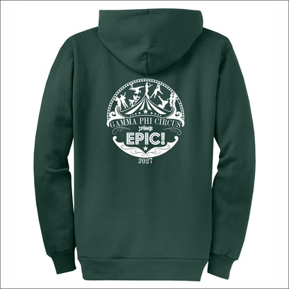Gamma Phi Circus Full-Zip Hooded Sweatshirt