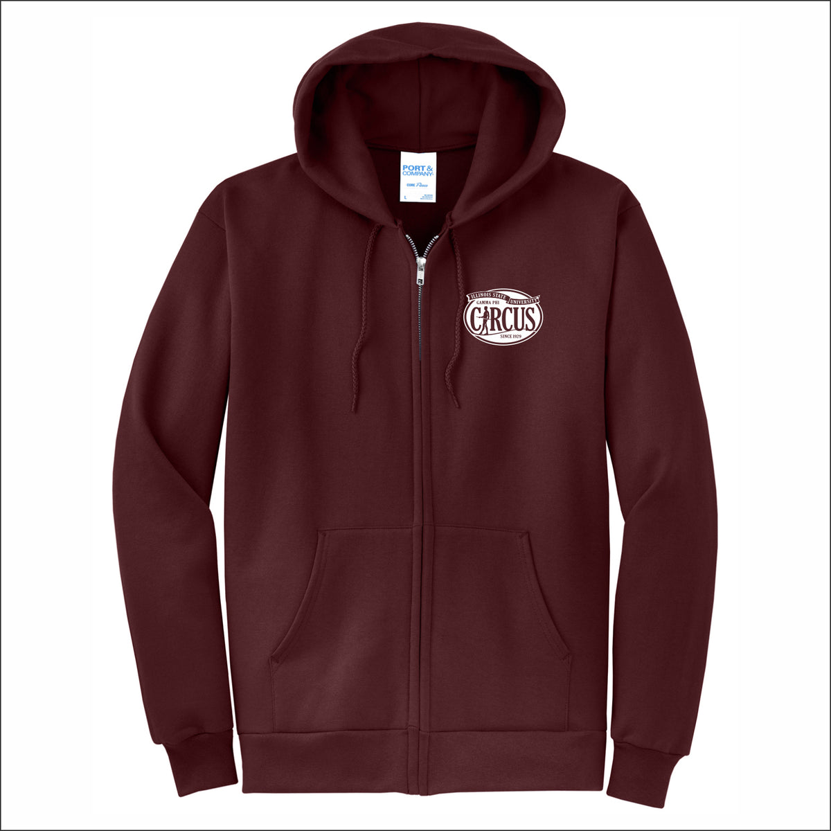 Gamma Phi Circus Full-Zip Hooded Sweatshirt