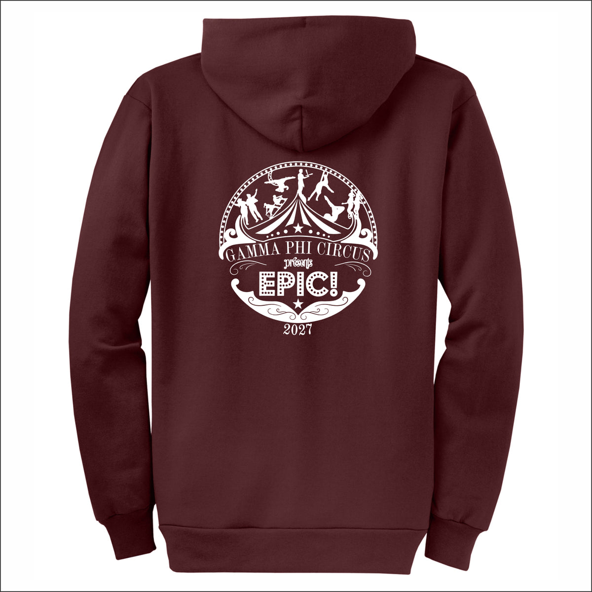 Gamma Phi Circus Full-Zip Hooded Sweatshirt