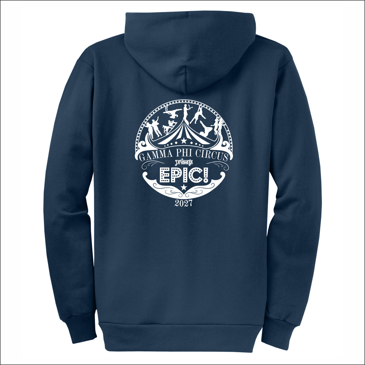 Gamma Phi Circus Full-Zip Hooded Sweatshirt