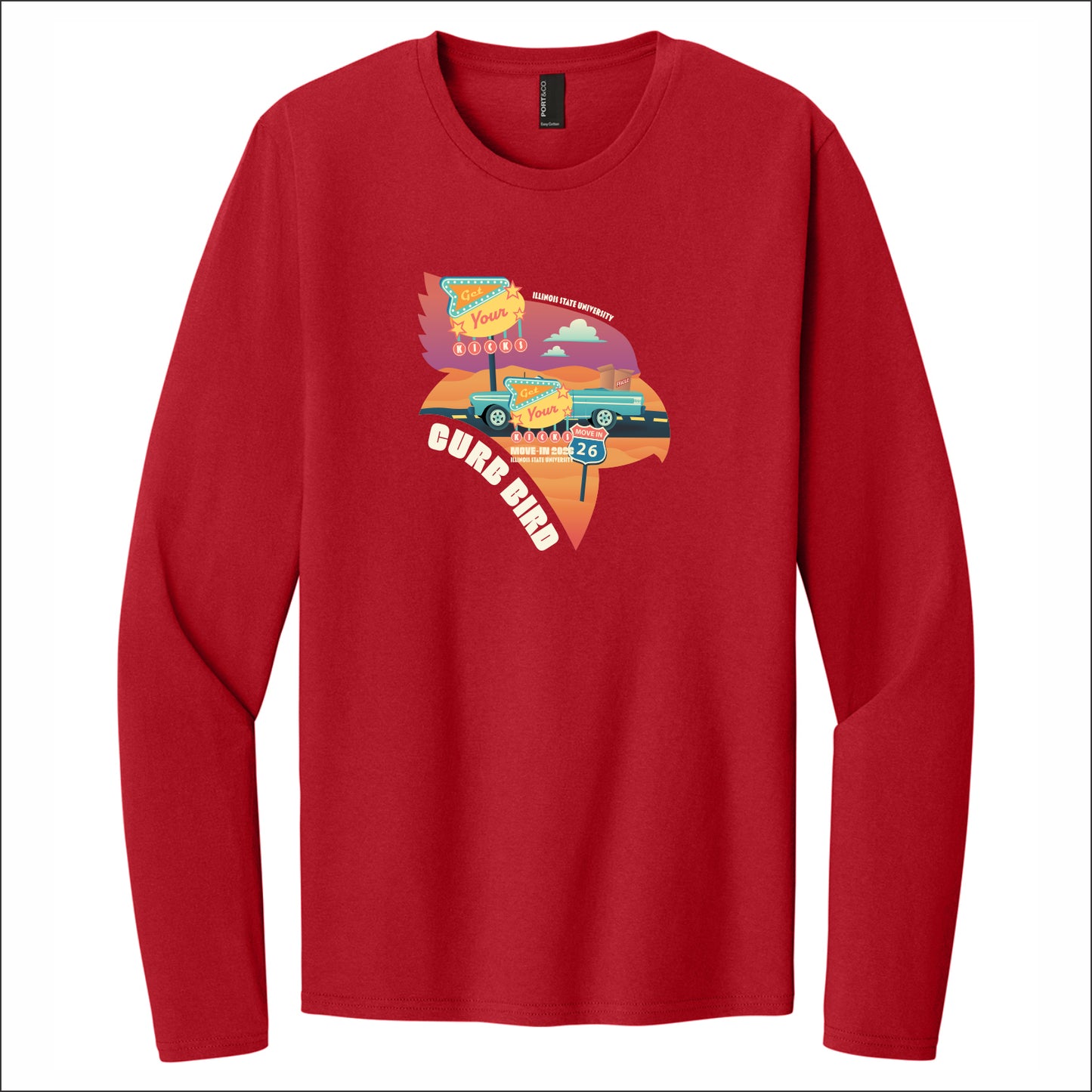 ISU Housing Easy Cotton Long Sleeve Tee - Curb Bird