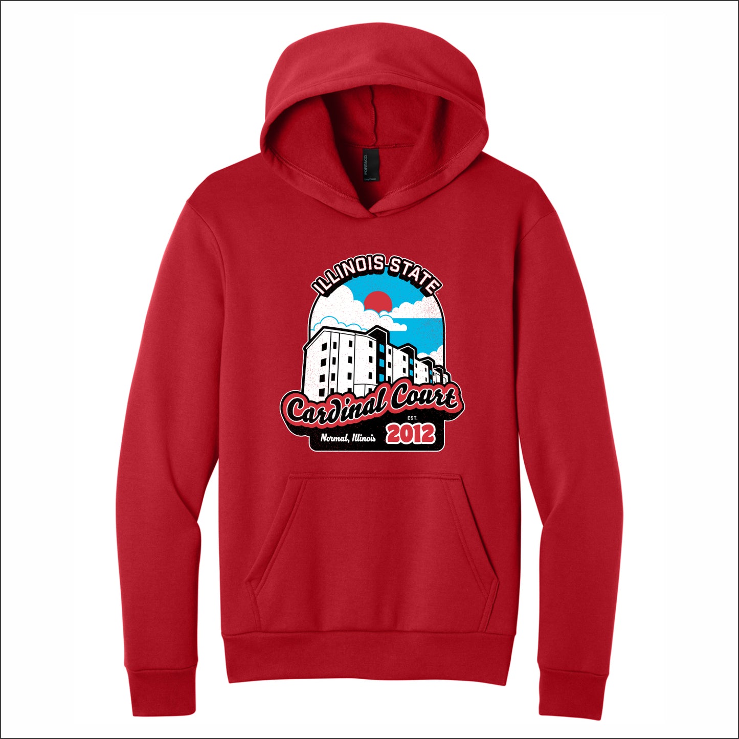 ISU Housing Easy Fleece Pullover Hooded Sweatshirt - Cardinal Court