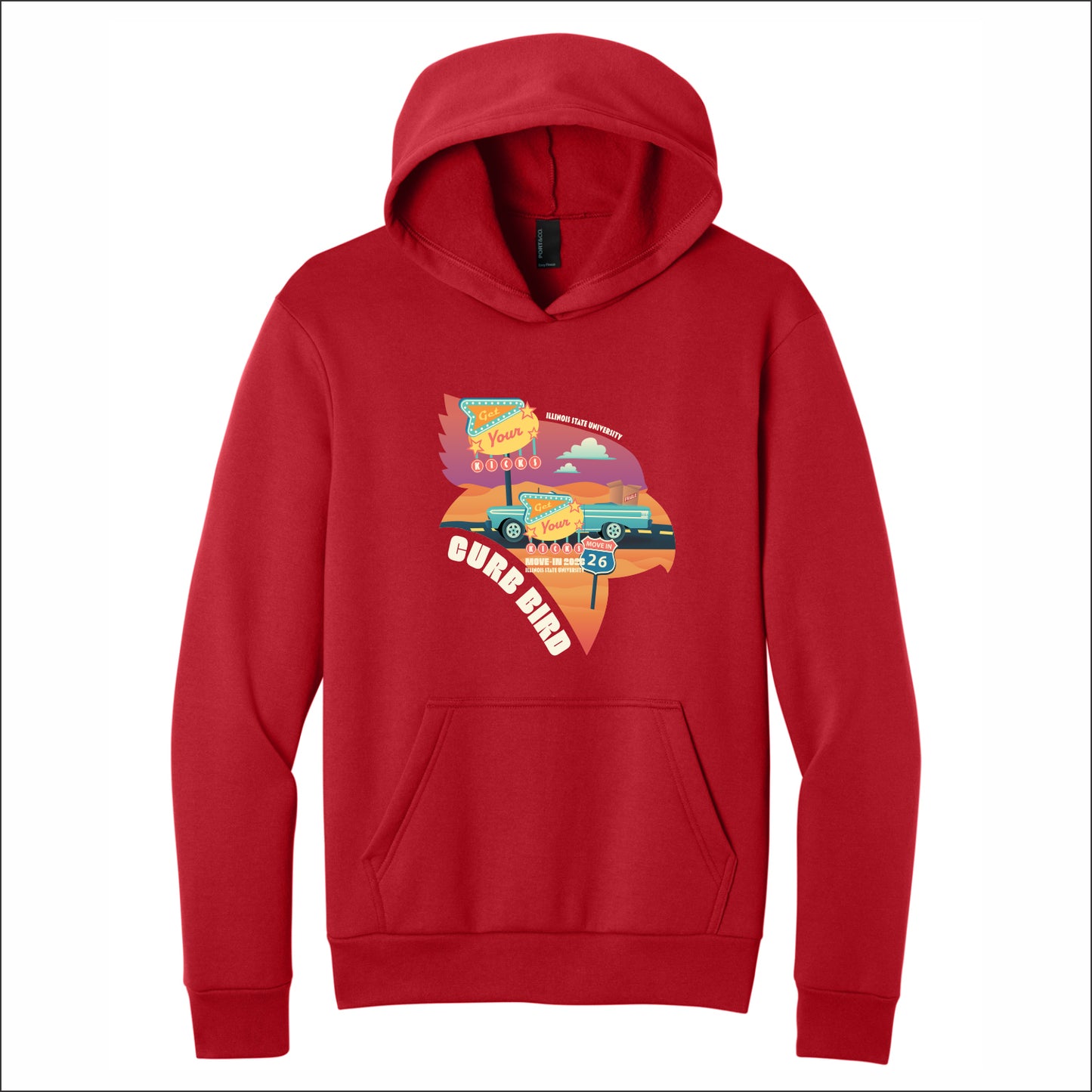 ISU Housing Easy Fleece Pullover Hooded Sweatshirt - Curb Bird