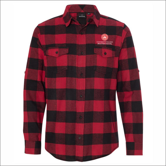University College Long Sleeve Plaid Flannel Shirt