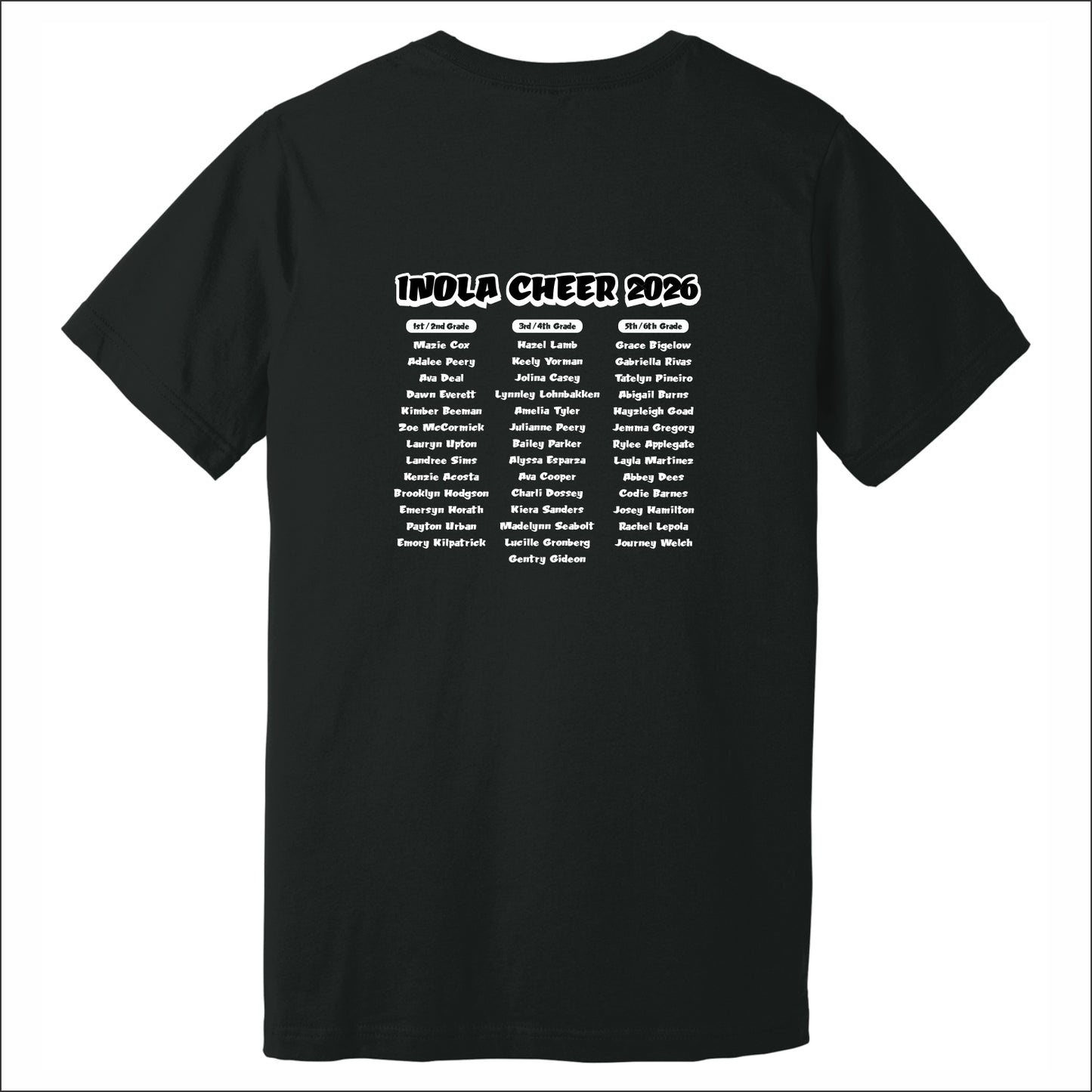 Inola Youth Cheer Soft Jersey Short Sleeve T-shirt - Design A