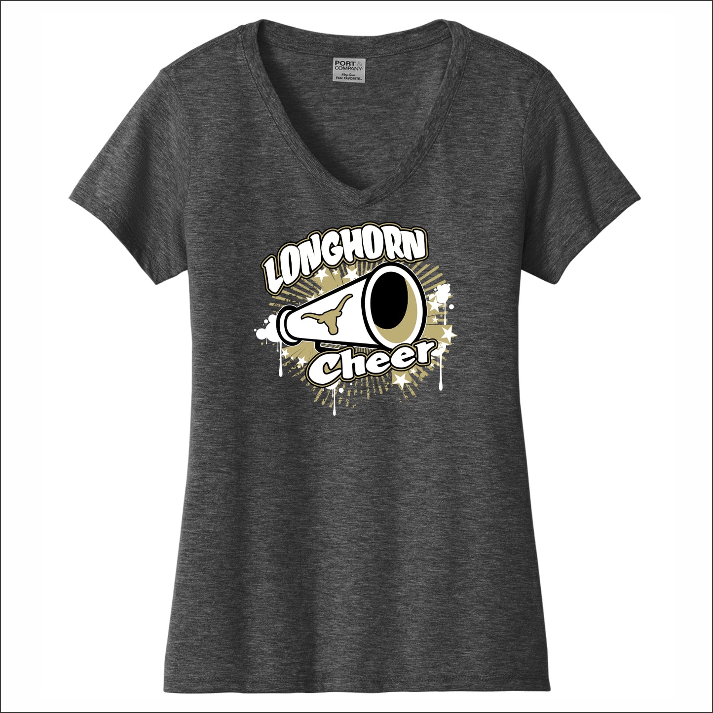 Inola Youth Cheer Ladies Fan Favorite V-Neck Tee