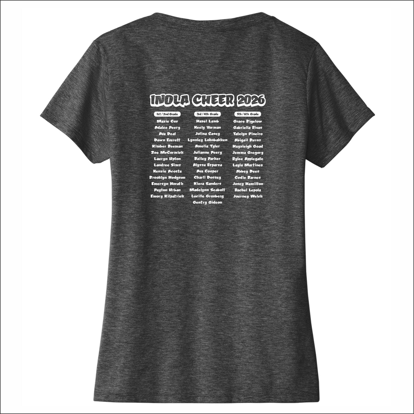 Inola Youth Cheer Ladies Fan Favorite V-Neck Tee