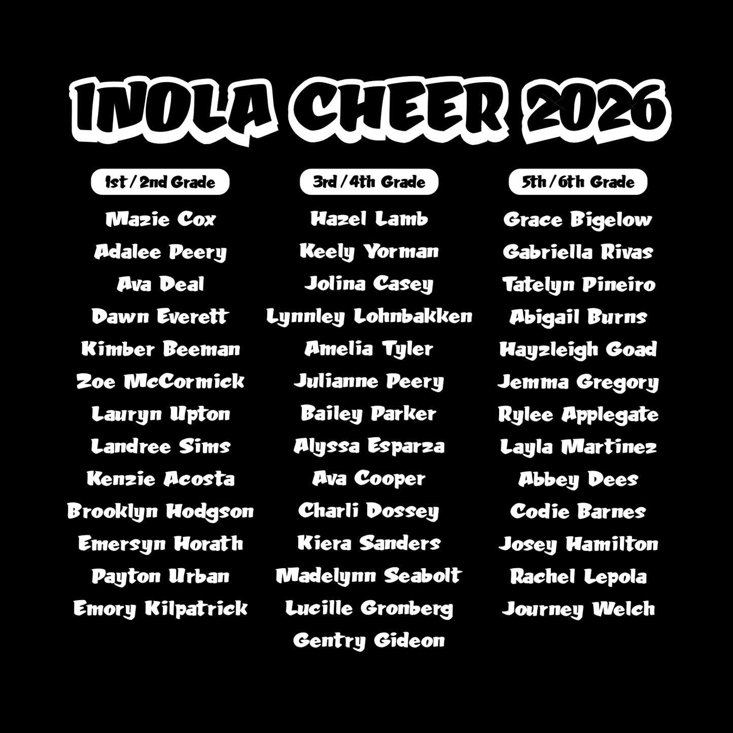 Inola Youth Cheer Performance T-shirt