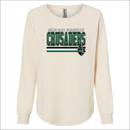 Jonas Salk Staff Ladies Wave Wash Crewneck Sweatshirt