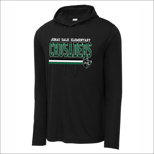 Jonas Salk Staff Tri-Blend Wicking Hooded Long Sleeve T