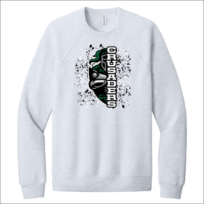 Jonas Salk Staff Sponge Fleece Raglan Crewneck Sweatshirt - Des. B