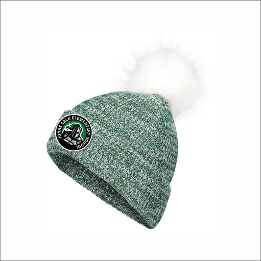 Jonas Salk Elementary Faux Fur Pom Beanie