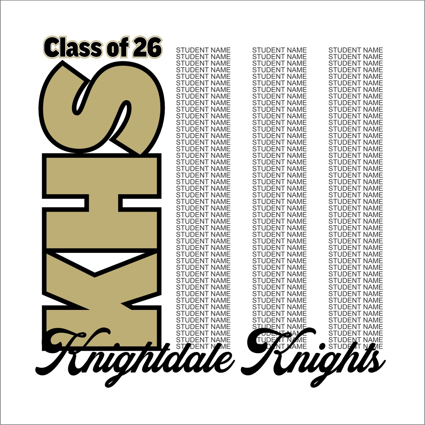 Knightdale HS Seniors Short Sleeve T-shirt