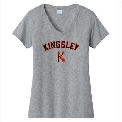 Kingsley Baseball Ladies Fan Favorite V-Neck Tee