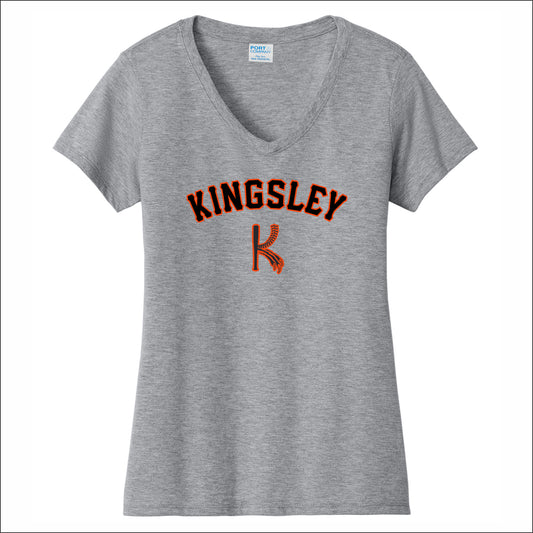 Kingsley Baseball Ladies Fan Favorite V-Neck Tee