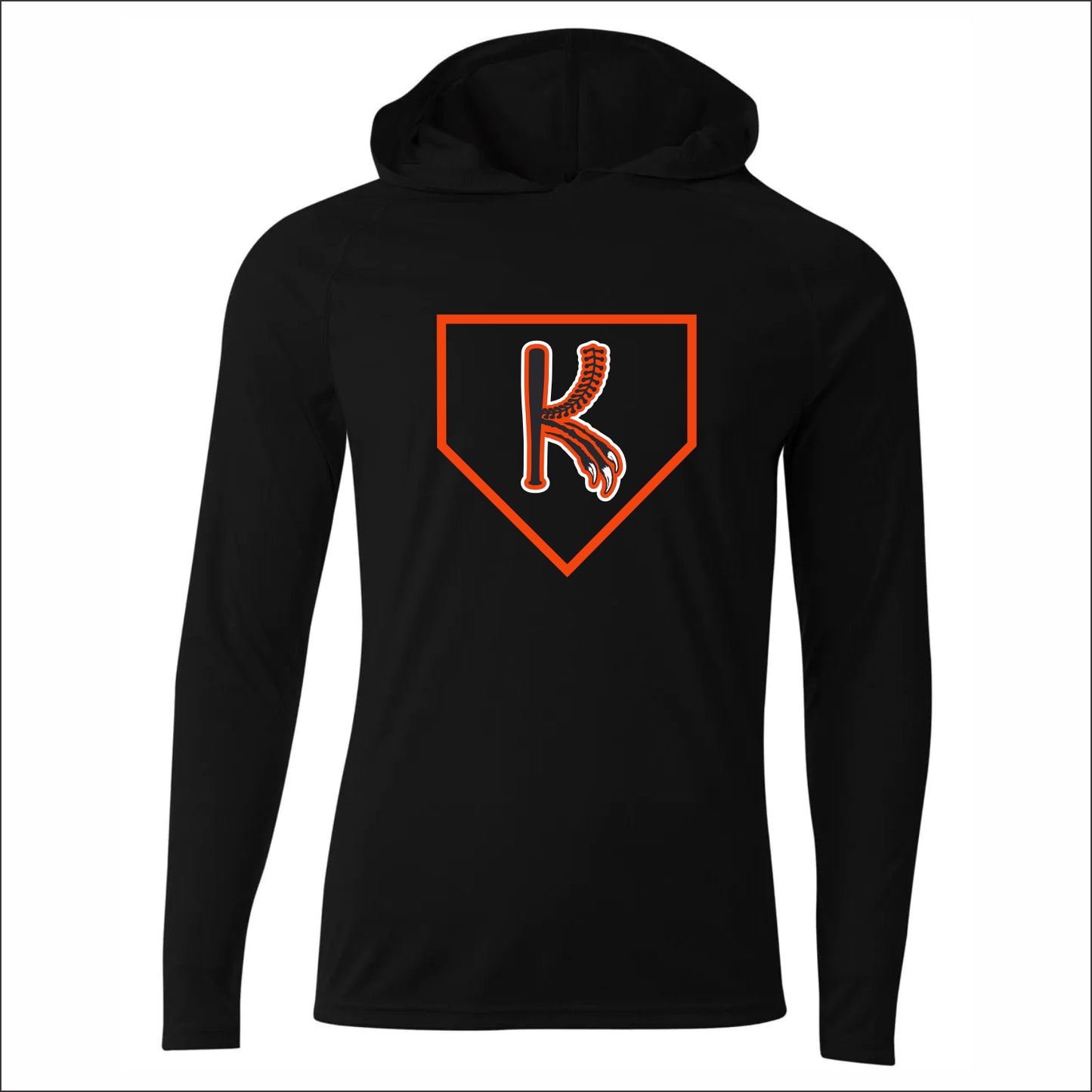 Kingsley Baseball Cooling Performance Long Sleeve Hooded Tee