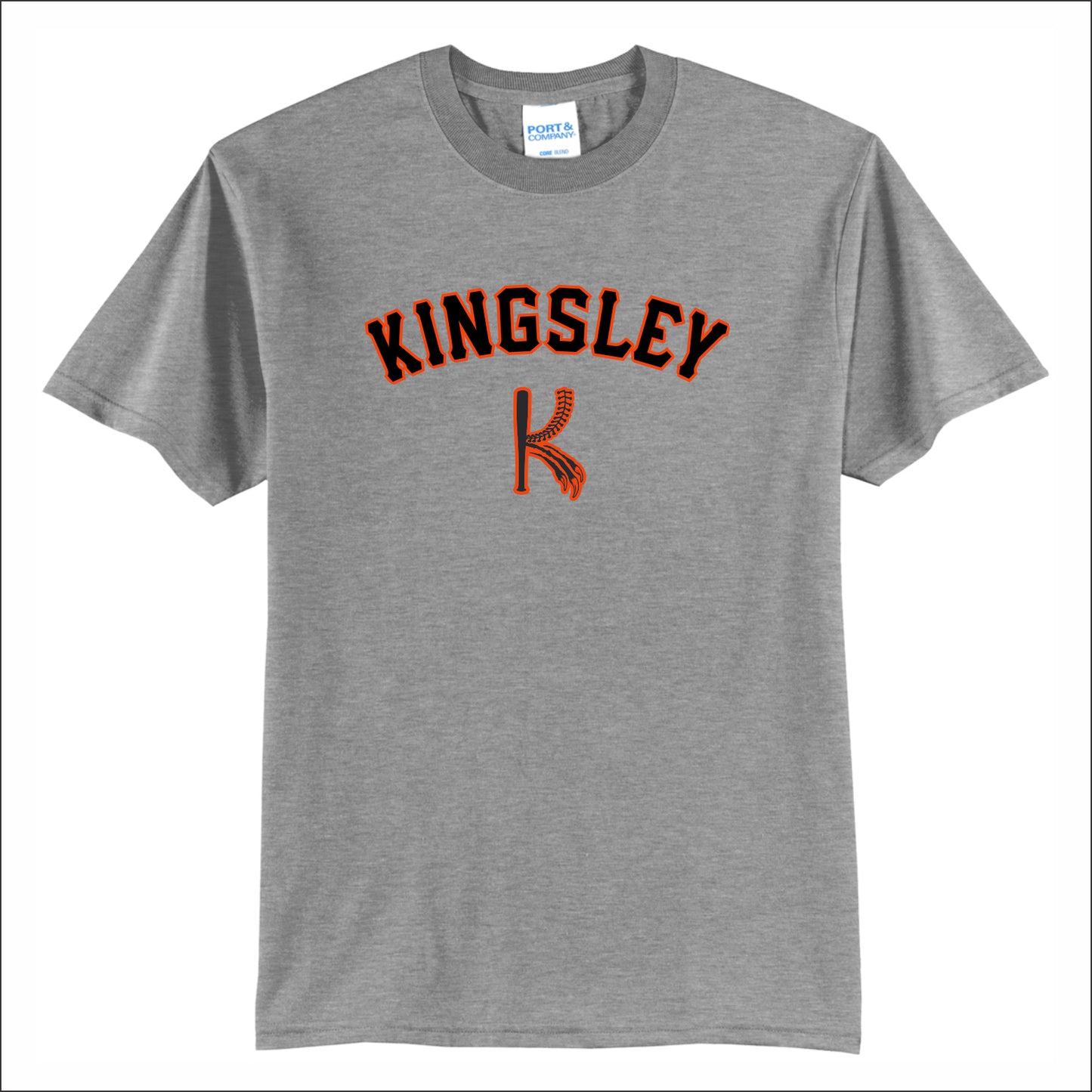 Kingsley Baseball 50/50 Short Sleeve T-shirt - Design A