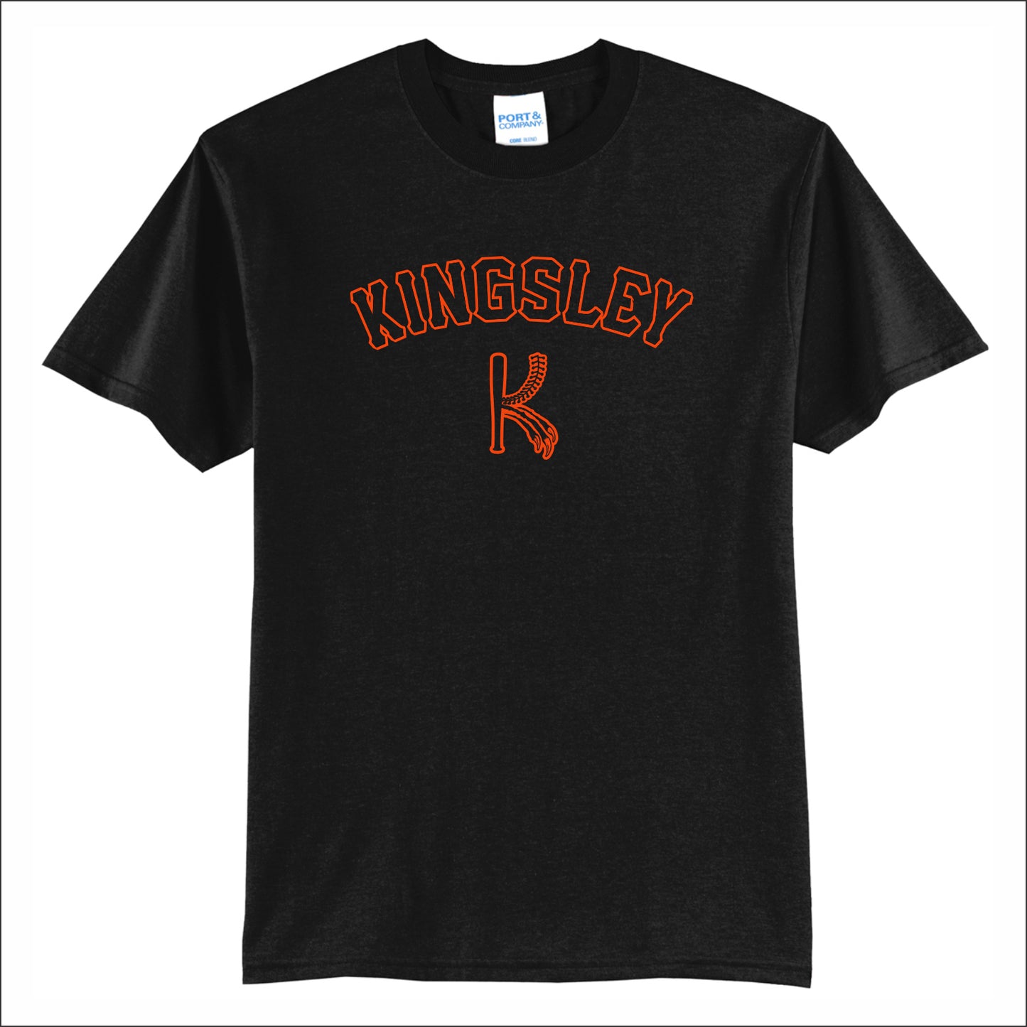 Kingsley Baseball 50/50 Short Sleeve T-shirt - Design A
