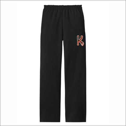 Kingsley Baseball Open Bottom Sweatpants with Pockets