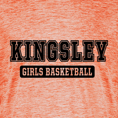 Kingsley Girls Basketball Electrify Performance Hooded Long Slv T
