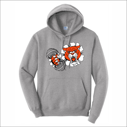 Kingsley Jr High PE Hooded Sweatshirt - Des. B - NO NAME