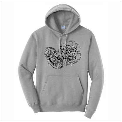 Kingsley Jr High PE Hooded Sweatshirt - Des. C - NAME OPTIONAL