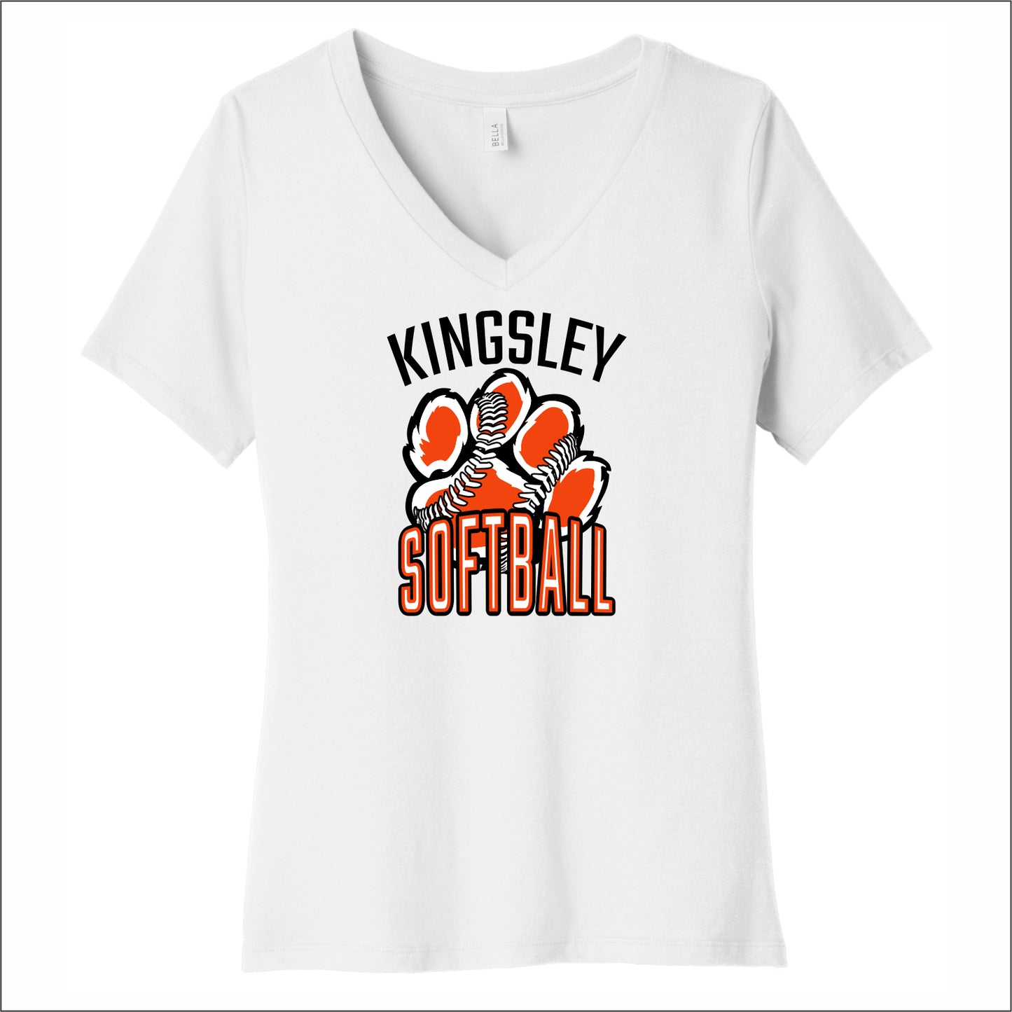 KJHS Softball Ladies Relaxed V-Neck Tee