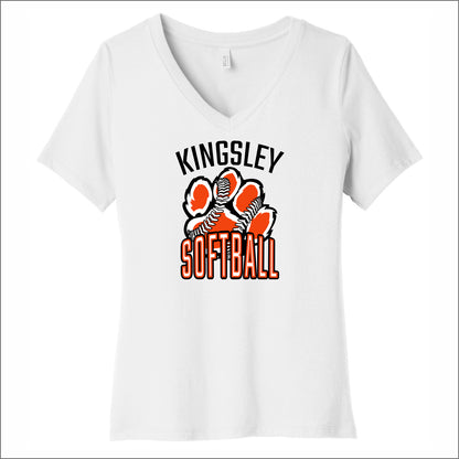 KJHS Softball Ladies Relaxed V-Neck Tee