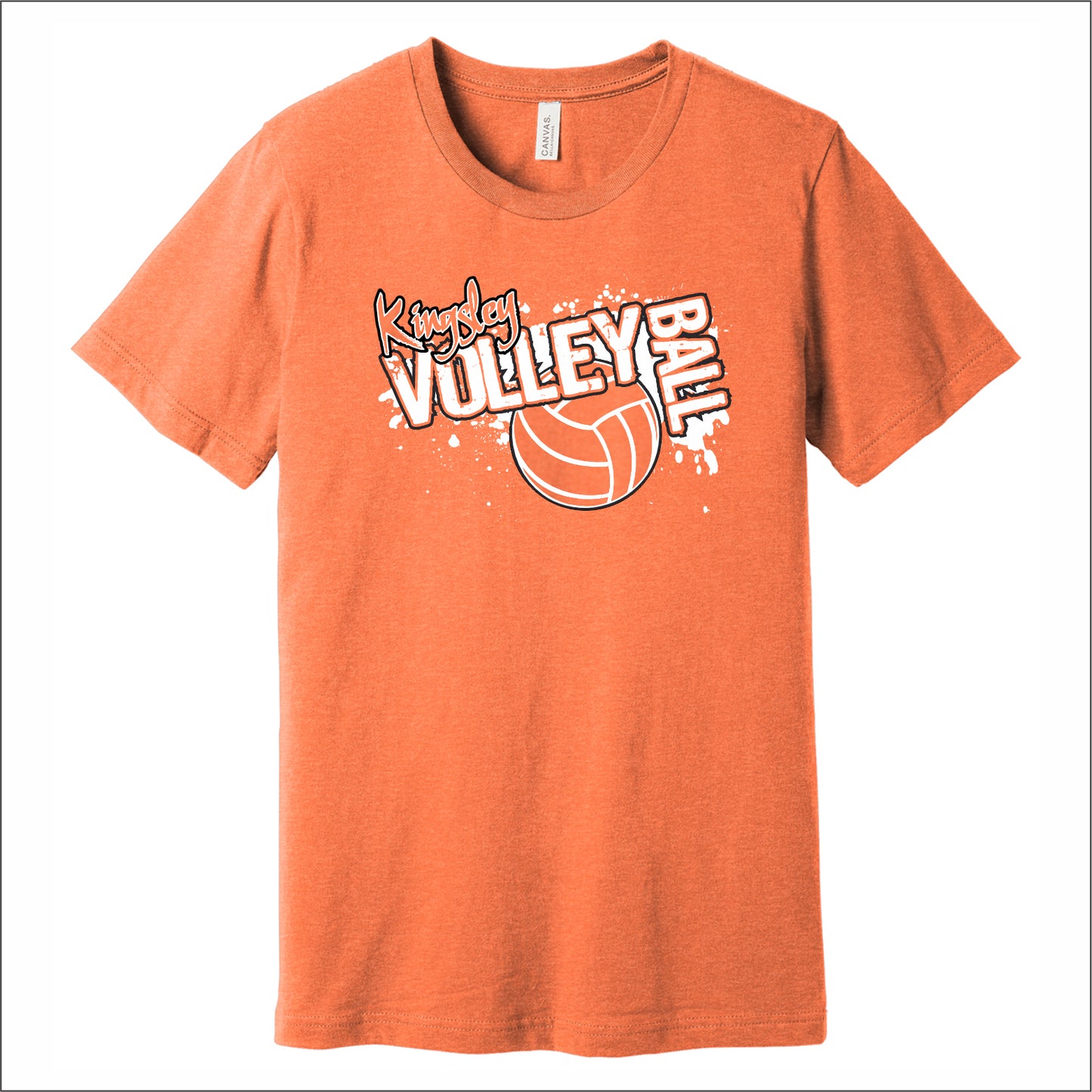 KJHS Volleyball Heathered Soft Jersey Short Sleeve T-shirt