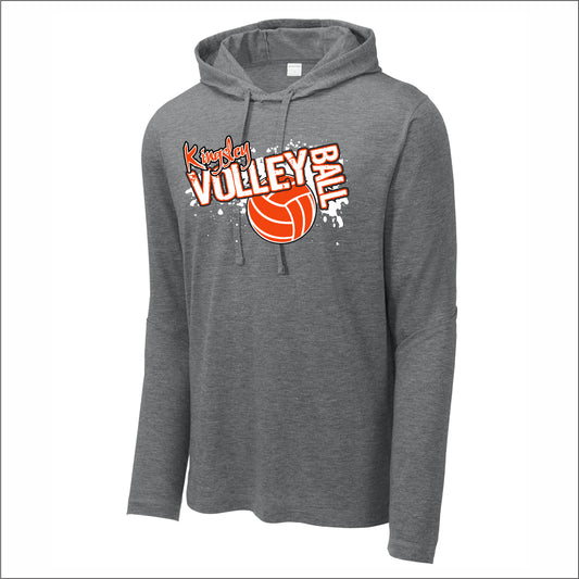 KJHS Volleyball Tri-Blend Wicking Hooded Long Sleeve T