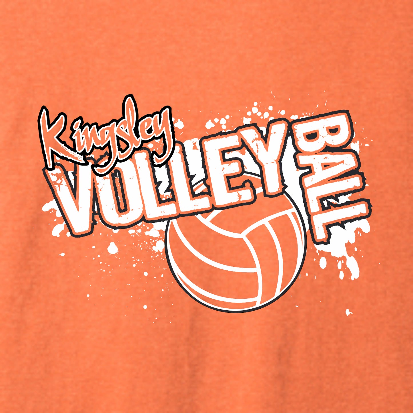 KJHS Volleyball Heathered Soft Jersey Short Sleeve T-shirt