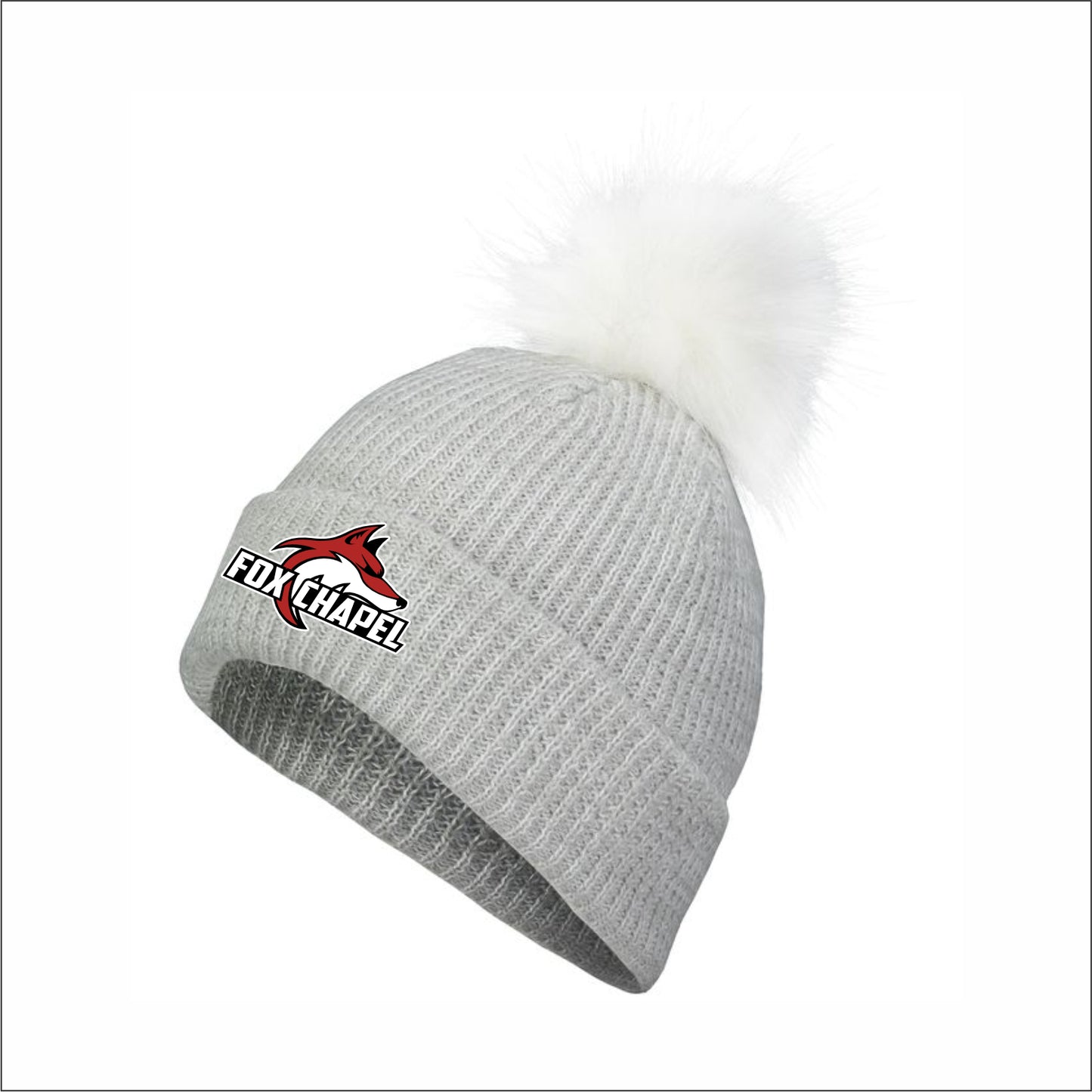 Kerr Elementary Faux Fur Pom Beanie
