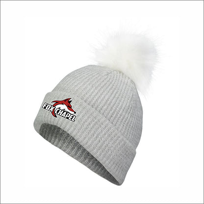 Kerr Elementary Faux Fur Pom Beanie