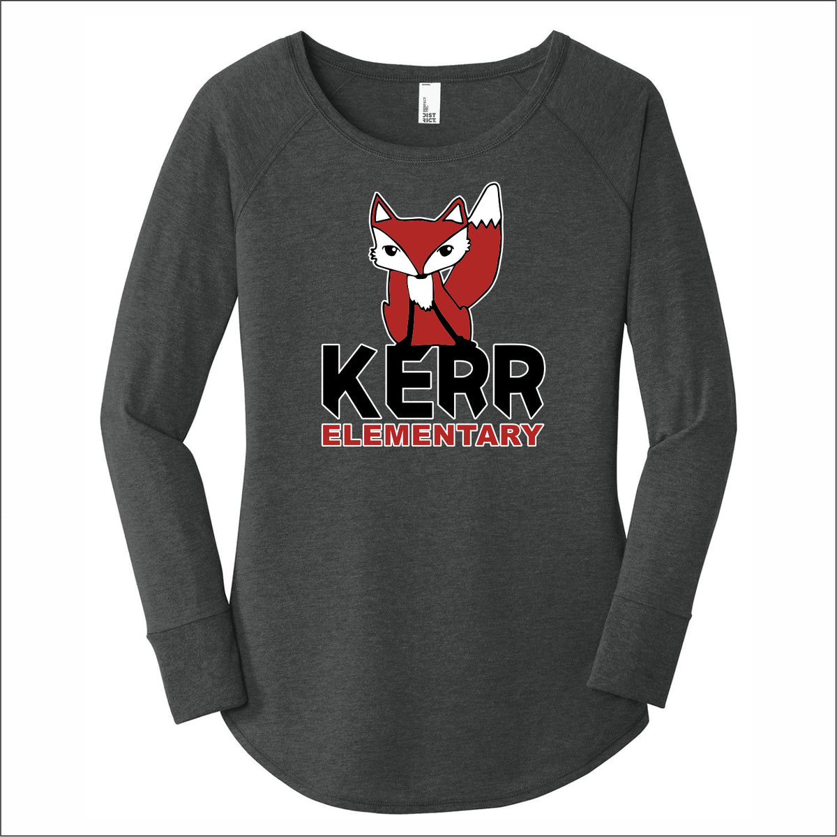 Kerr Elementary Ladies Tri-Blend Long Sleeve Tunic Tee - Des. A