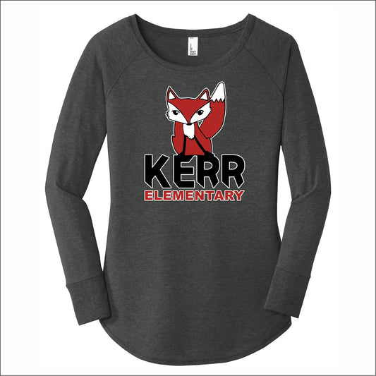 Kerr Elementary Ladies Tri-Blend Long Sleeve Tunic Tee - Des. A