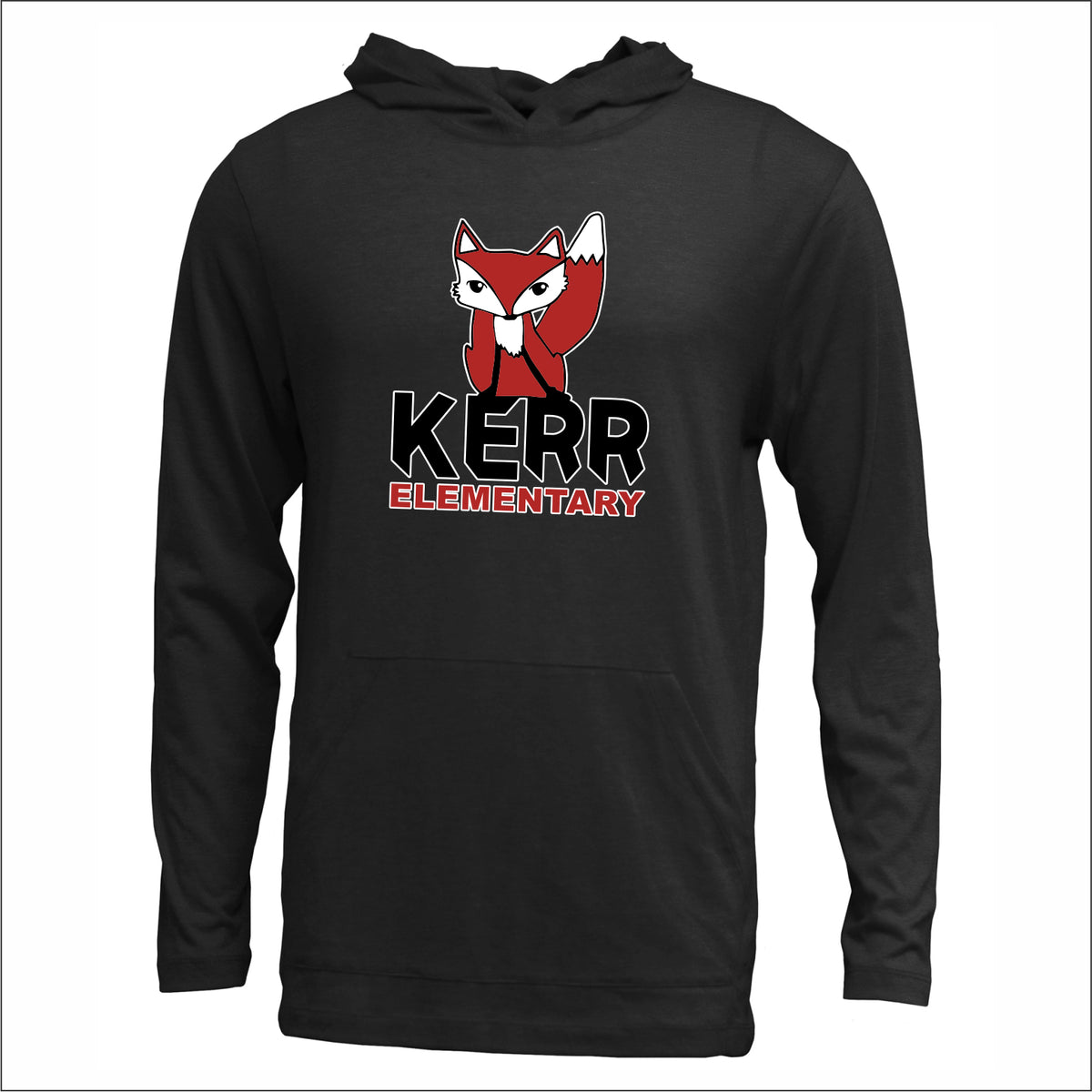Kerr Elementary Soft-Tek Blend Hooded Long Sleeve T - Des. A