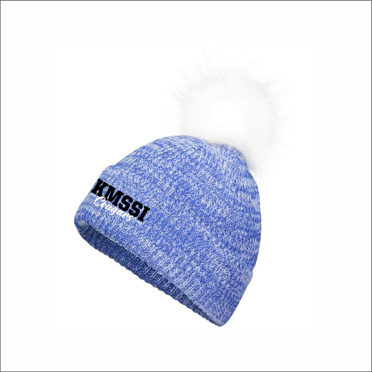 KMSSI Faux Fur Pom Beanie