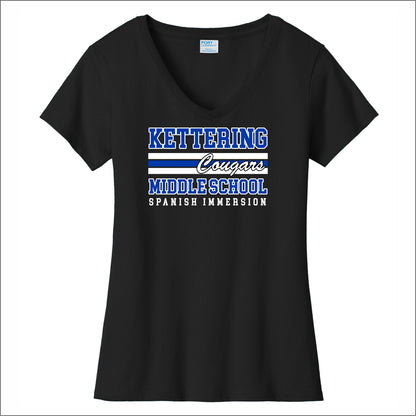 Kettering Ladies Fan Favorite V-Neck Tee - Des. A