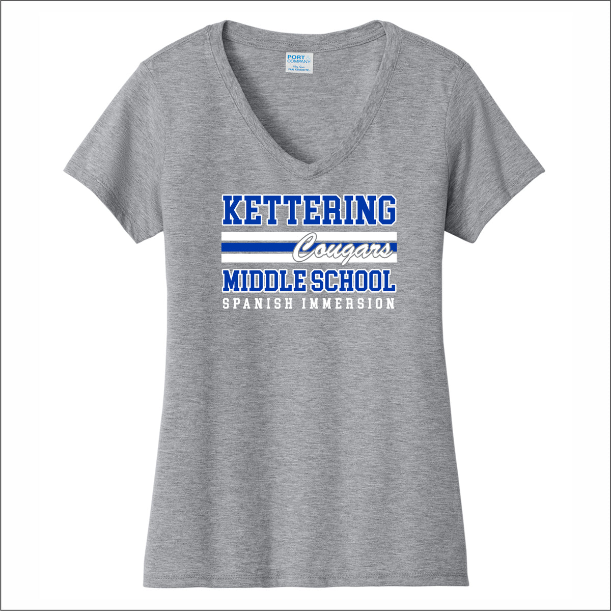 Kettering Ladies Fan Favorite V-Neck Tee - Des. A