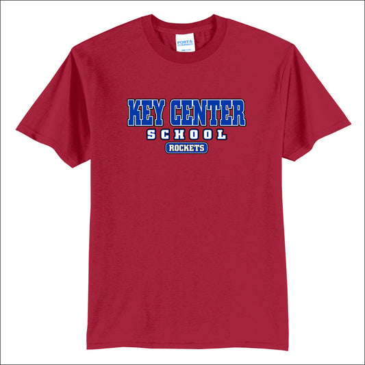 Key Center School 50/50 Short Sleeve T-shirt - Design A