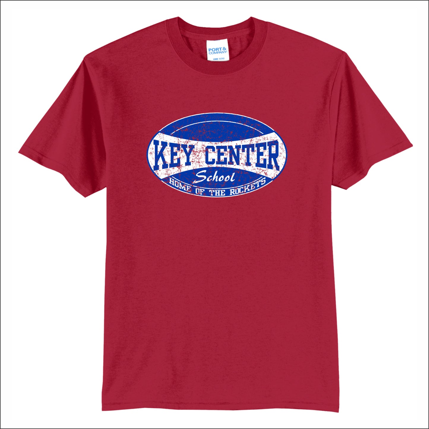 Key Center School 50/50 Short Sleeve T-shirt - Design B
