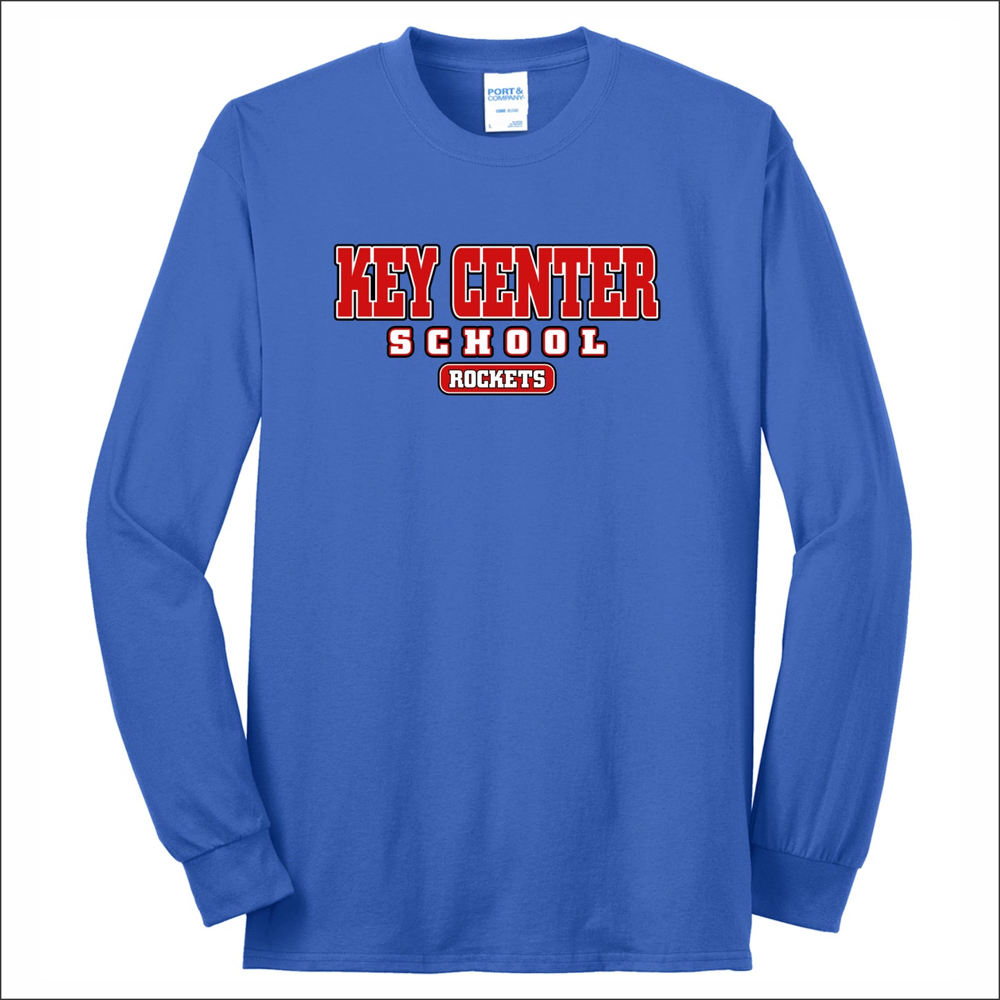Key Center School 50/50 Long Sleeve T-shirt - Design A