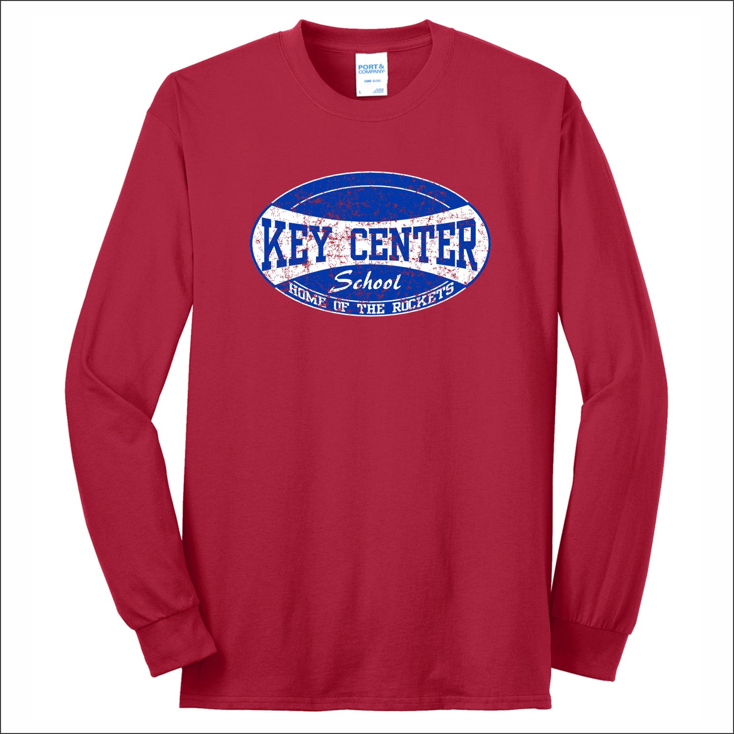 Key Center School 50/50 Long Sleeve T-shirt - Design B