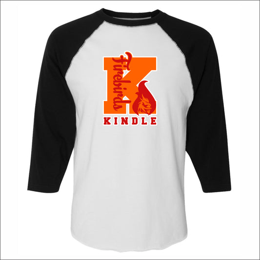 Kindle Edu Baseball Fine Jersey Three-Quarter Sleeve Tee - Des. A