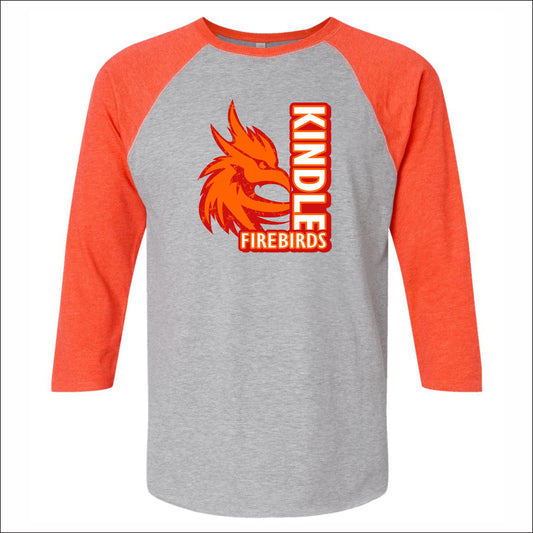 Kindle Baseball Fine Jersey Three-Quarter Sleeve Tee - Des. A (Copy)